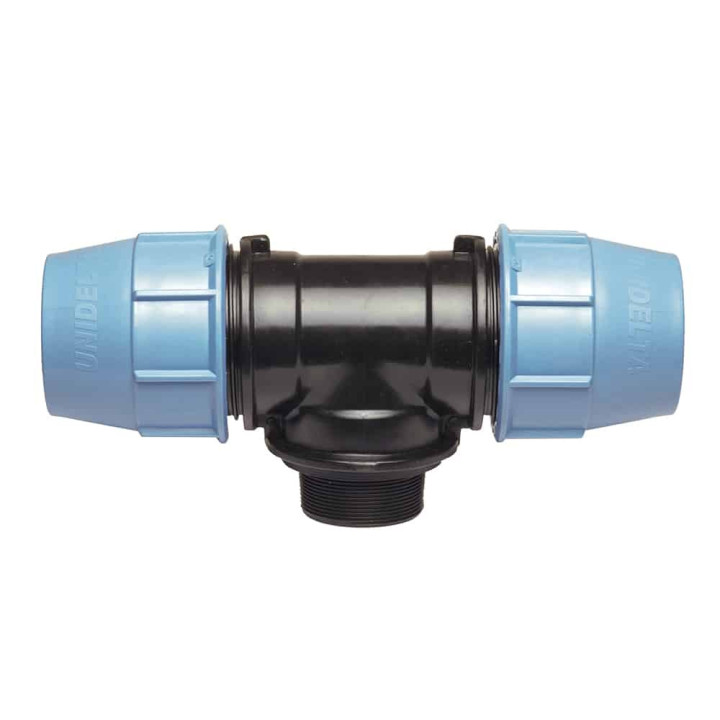 Tyleen 90° T-stuk met buitendraad PN16