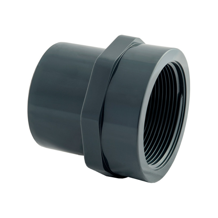 PVC Adapter LijmsokMF/schroefdraadF PN 10