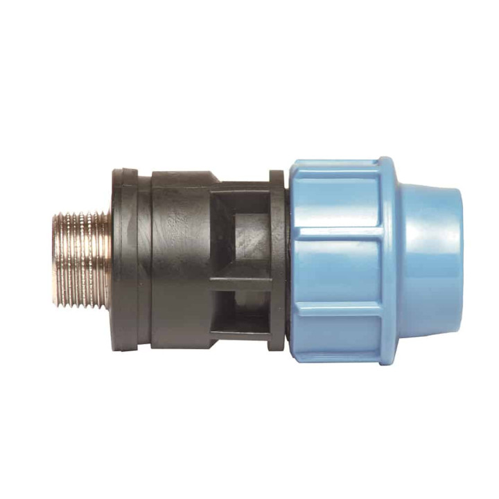 Tyleen Mannelijke adapter met messing schroefdraadinzet PN16